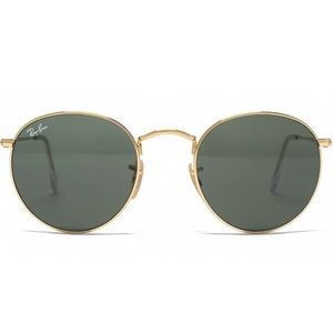 Round metal classic ray band sunglasses